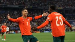Cristiano Ronaldo celebrating his winning goal against Germany in UEFA Nations League Semifinal