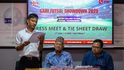 Hisense Nepal SAIM Inter College Futsal Tournament to Feature 28 Teams