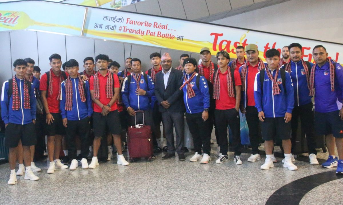 Nepal Football Team Returns Home After Matches Against Hong Kong and Laos