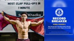 Sunil khadka breaks guinness world record with 32 clap pull-ups