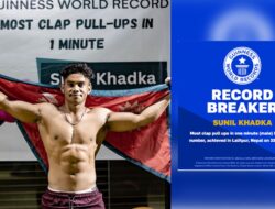 Sunil khadka breaks guinness world record with 32 clap pull-ups