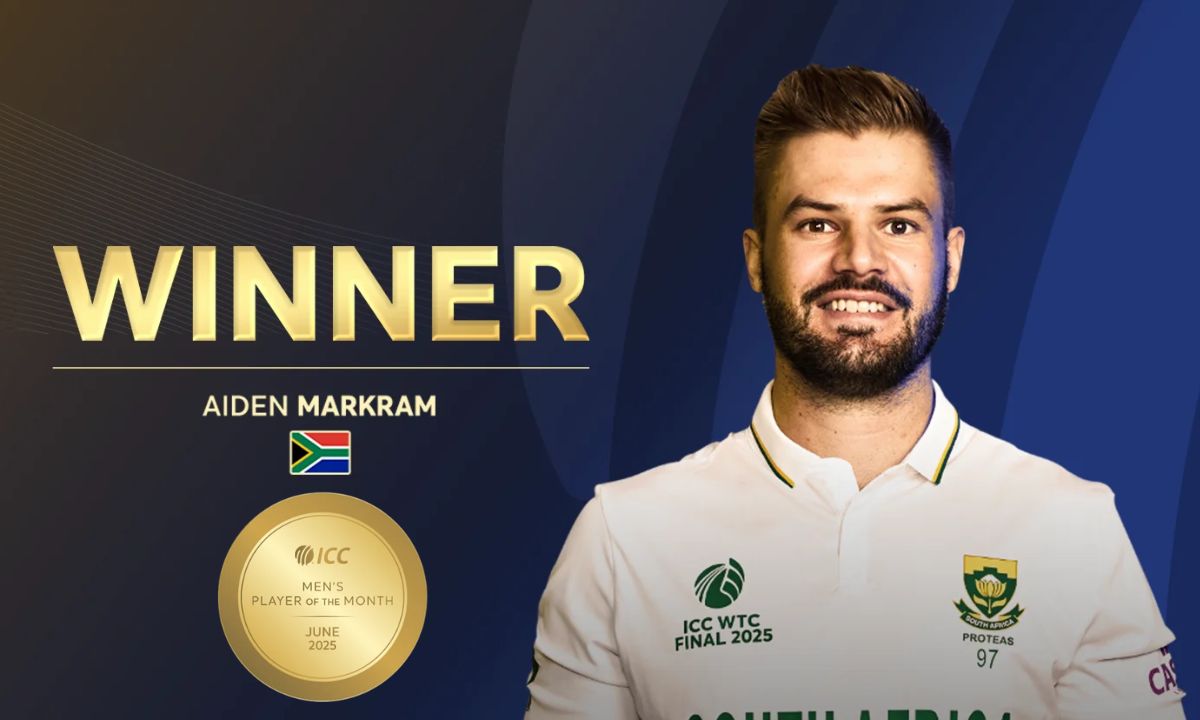 Aiden Markram Named ICC Men’s Player of the Month for June 2025