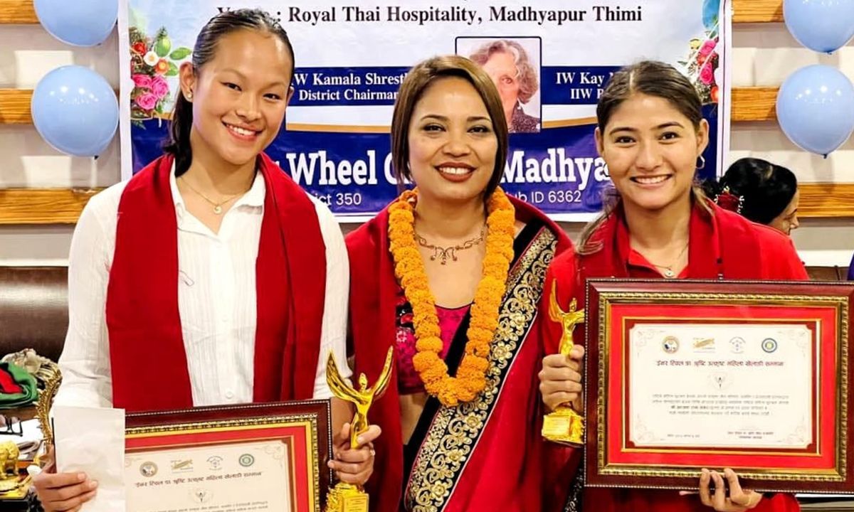 Arika Gurung and Anjana Rana Magar Honored in Madhyapur Thimi