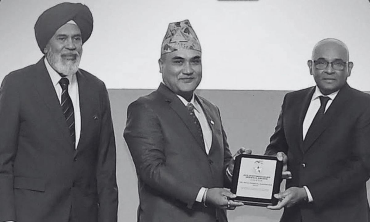 Dr. Raju Dangol Maharjan Honored with AFC Silver Medal