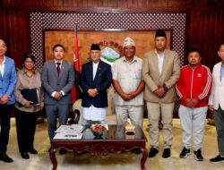 KP Sharma Oli Discusses New Stadium Construction in Suryabinayak
