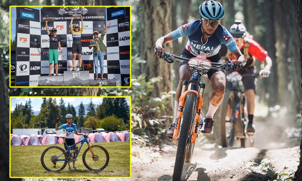 Nepali Cyclist Usha Khanal Shines with 3rd Place Finish at BC Bike Race