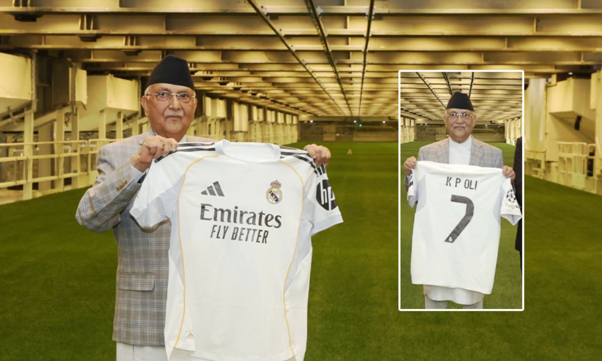 Prime Minister KP Sharma Oli Visits Real Madrid’s Santiago Bernabéu Stadium