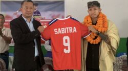 Sabitra Bhandari Honored by Marsyangdi Rural Municipality